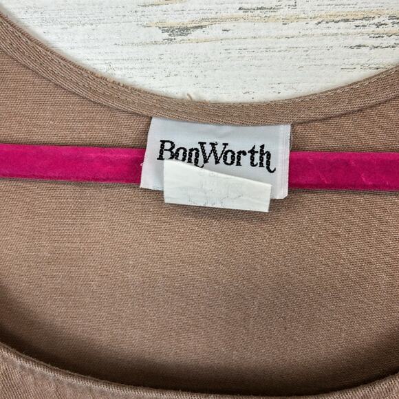 Vintage BonWorth Embroidered Smock Dress Boho Lagenlook Style Size Small Petite - Picture 6 of 7